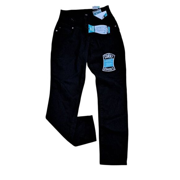 Ariya Jeans Women's Curvy Jegging Corset Black Extra Soft Sz 11-12 - Picture 1 of 7